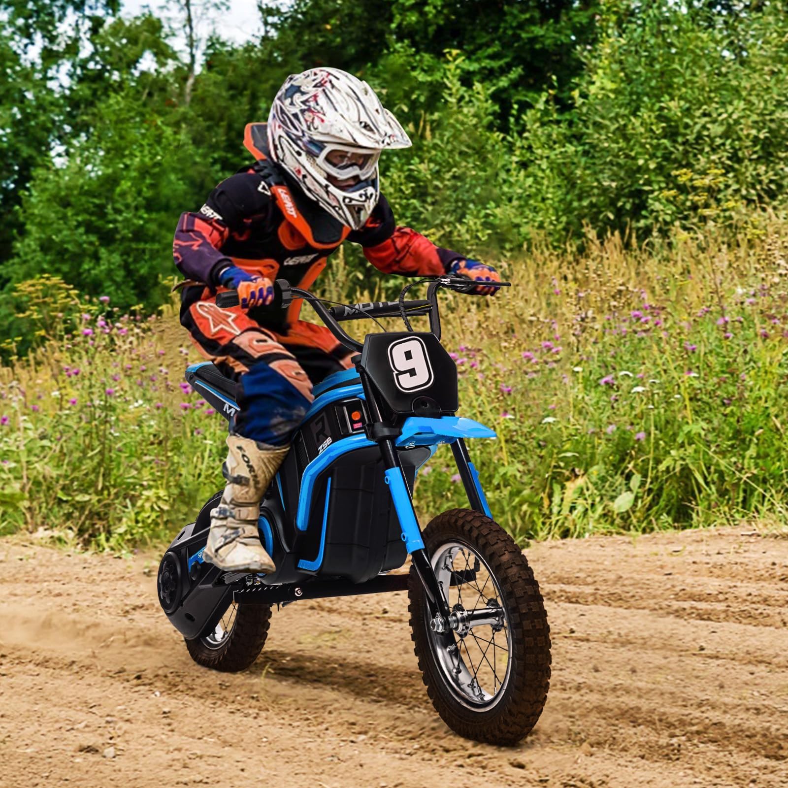 Moto eléctrica infantil de cross Garvee azul